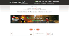 Desktop Screenshot of mc-serverlist.de